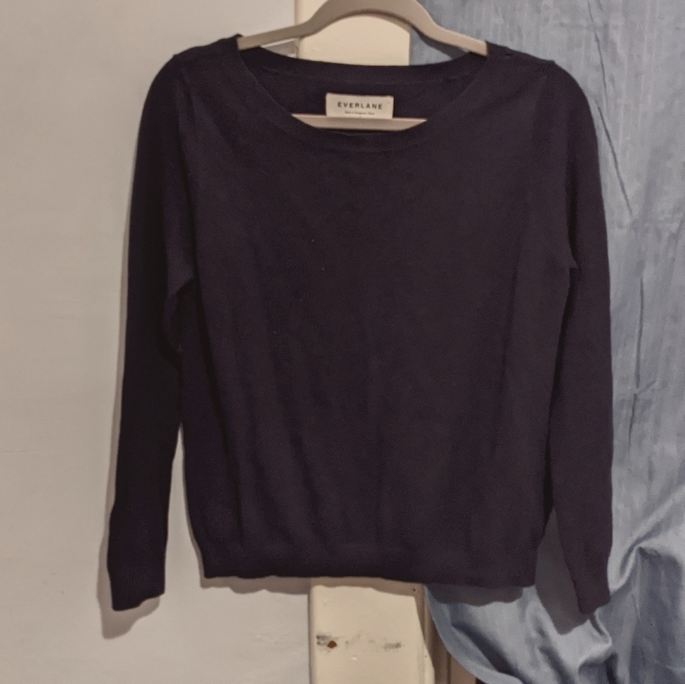 Everlane Navy Cotton Sweater